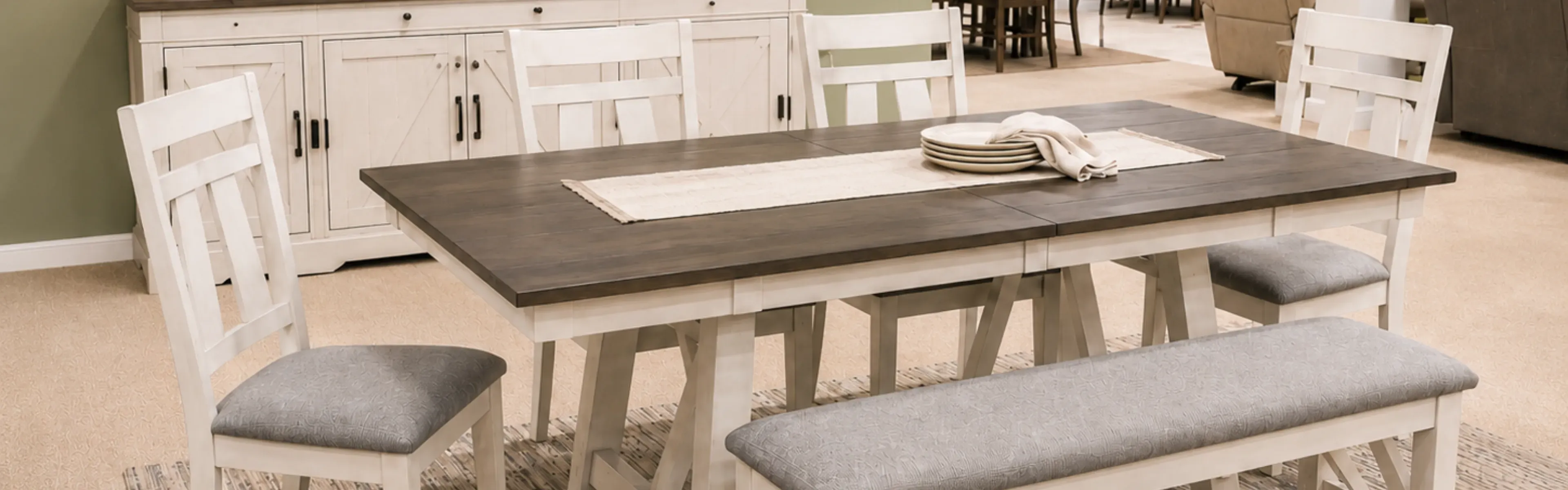 wood dining table and chairs set bench